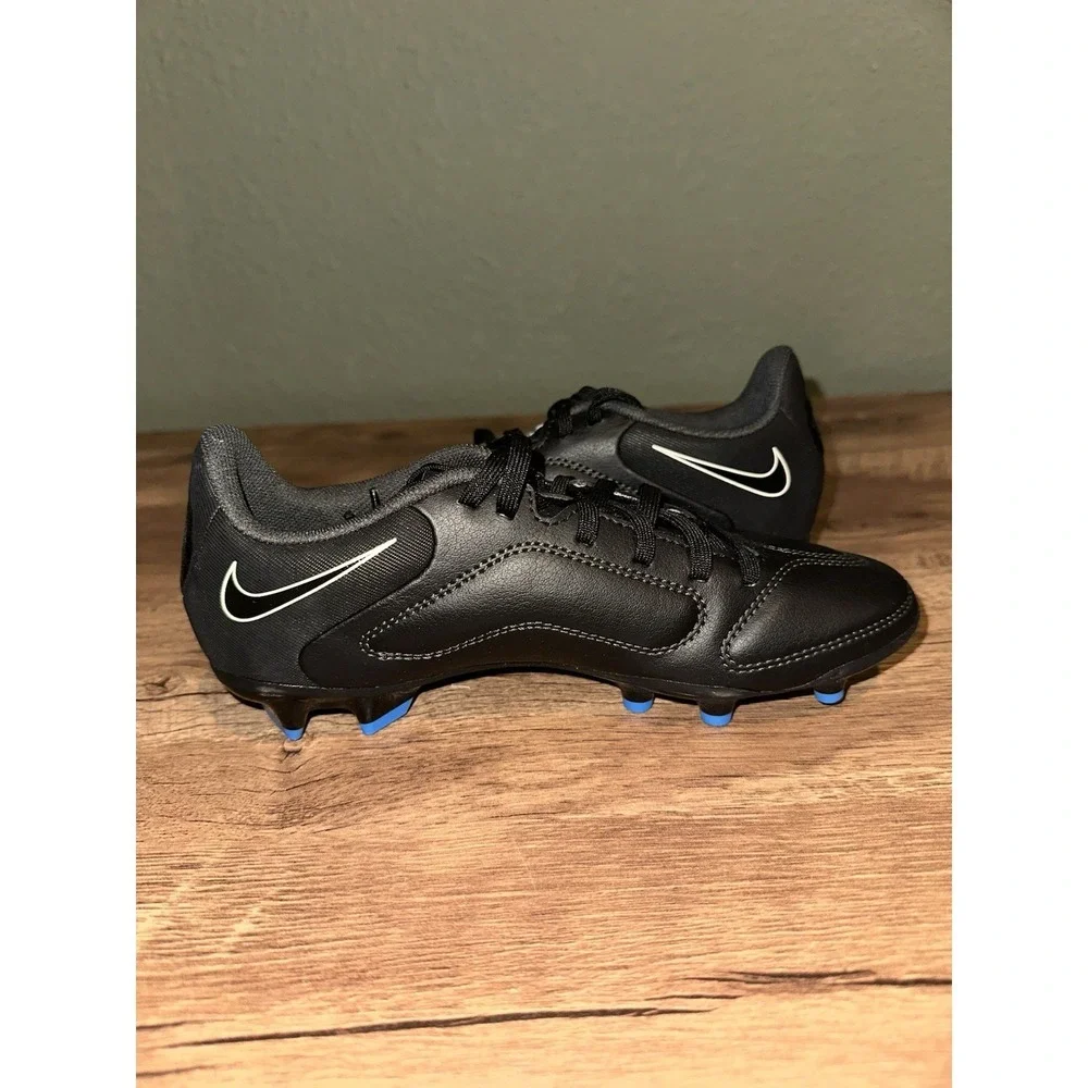 Nike Tiempo Legend 9 Club FG Soccer Cleats DA1176-001 Youth Size 4.5Y Black - Picture 4 of 9